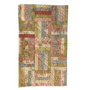 Handmade Table Runner Quilt Pastels 12"x24" #715-3
